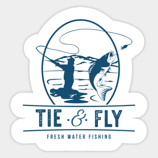 Fly Fishing, fresh water shirt Sticker